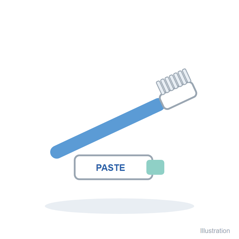 Illustration of Disposable Toothbrush with Toothpaste for Hotels