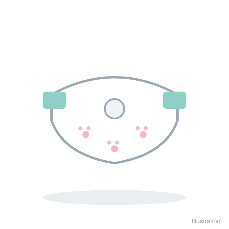 Illustration of Disposable Dog Diapers for Private Label Brands