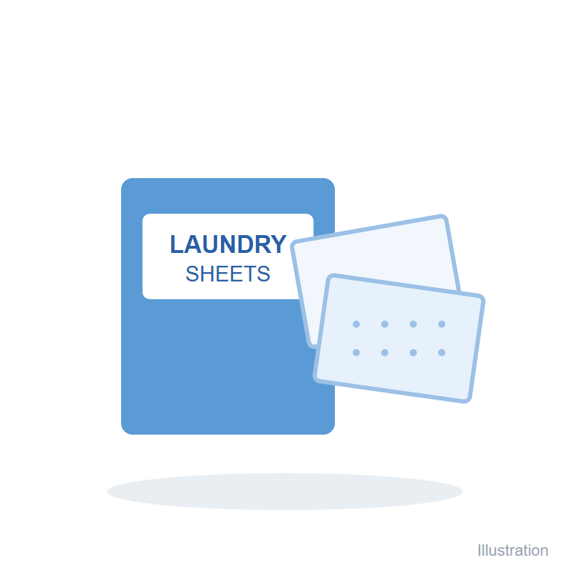 Illustration of Laundry Detergent Sheets for Private Label Brands