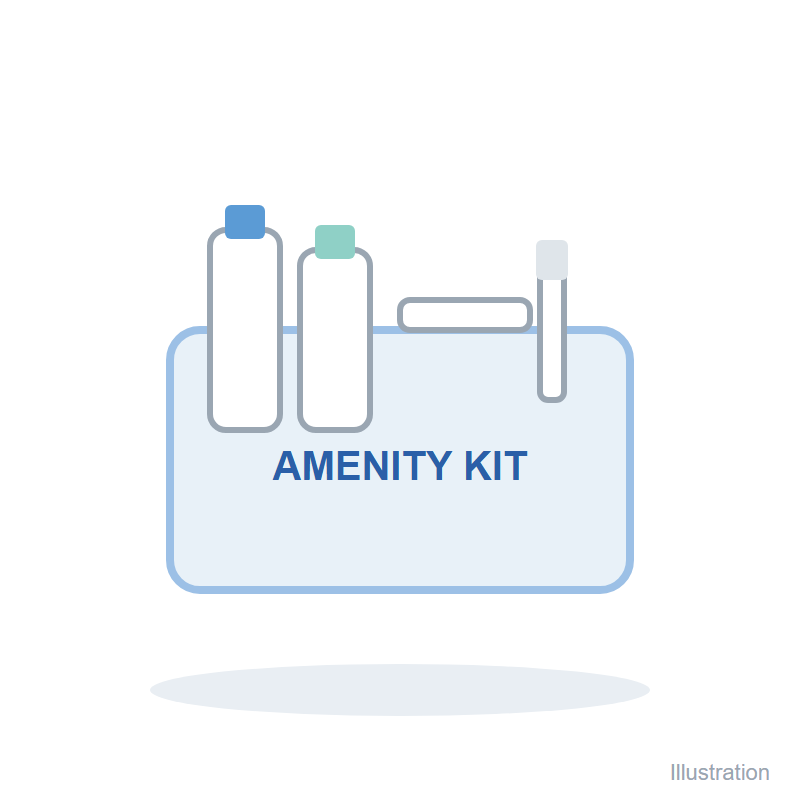 Illustration of Hotel Toiletries Kit: Custom Amenity Kits, Quoted on Request
